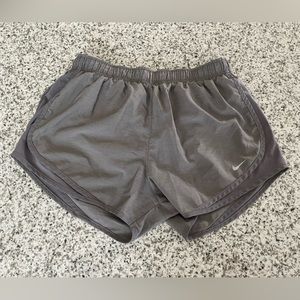 Nike dri fit, grey athletic shorts. Size: L. Excellent condition.